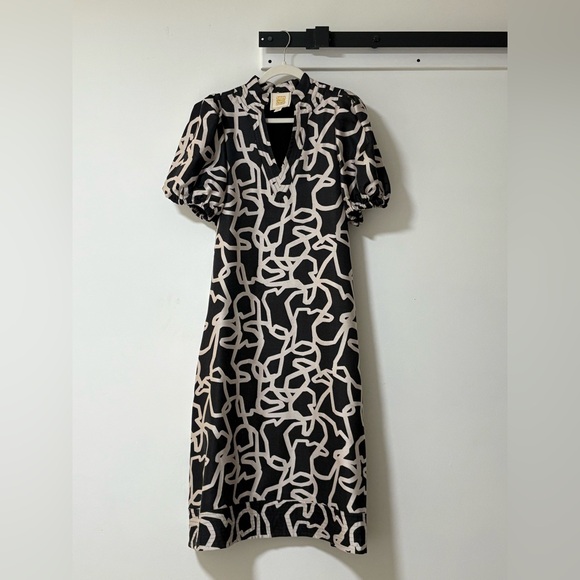 Hampton Black and White Midi Dress - Picture 5 of 6